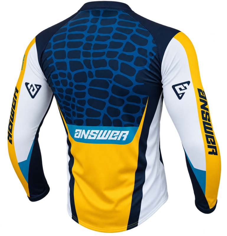 Answer Syncron Raceday Jersey Yellow/Navy/Cyan/White - Large