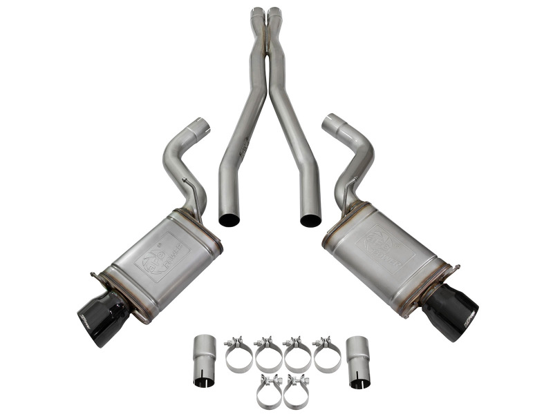 aFe Mach Force-Xp 3in CB Stainless Steel Dual Exhaust System w/ Black Tips 09-15 Cadillac CTS-V thumbnail 9