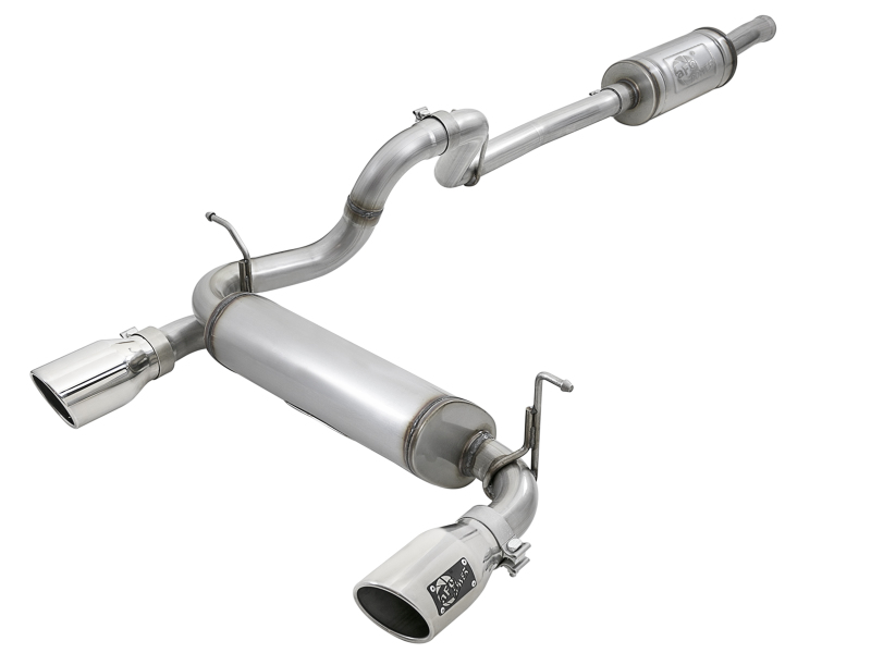 aFe Rebel Series 2.5in 409 SS Cat-Back Exhaust w/ Polished Tips 2018+ Jeep Wrangler (JL) V6 3.6L thumbnail 2