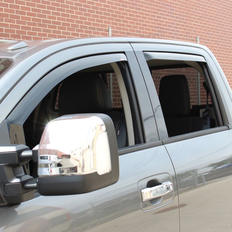 Westin 2016-2018 Nissan Titan XD/Titan In-Channel Wind Deflector 4pc - Smoke thumbnail 5