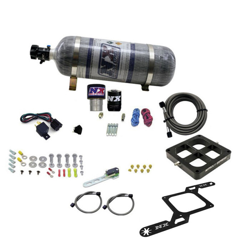 Nitrous Express Single Entry Crossbar RNC .178 4500 Flange Nitrous Kit (250-650HP) w/Comp Bottle