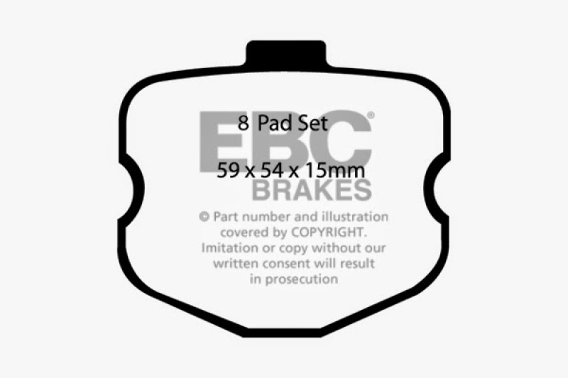 EBC 10-13 Chevrolet Corvette (C6) 6.2 Grand Sport Bluestuff Rear Brake Pads thumbnail 6