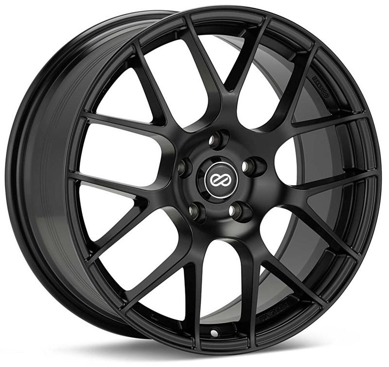 Enkei Raijin 18x8 32mm Offset 5x120 Bolt Pattern 72.6 Bore Diameter Matte Black Wheel
