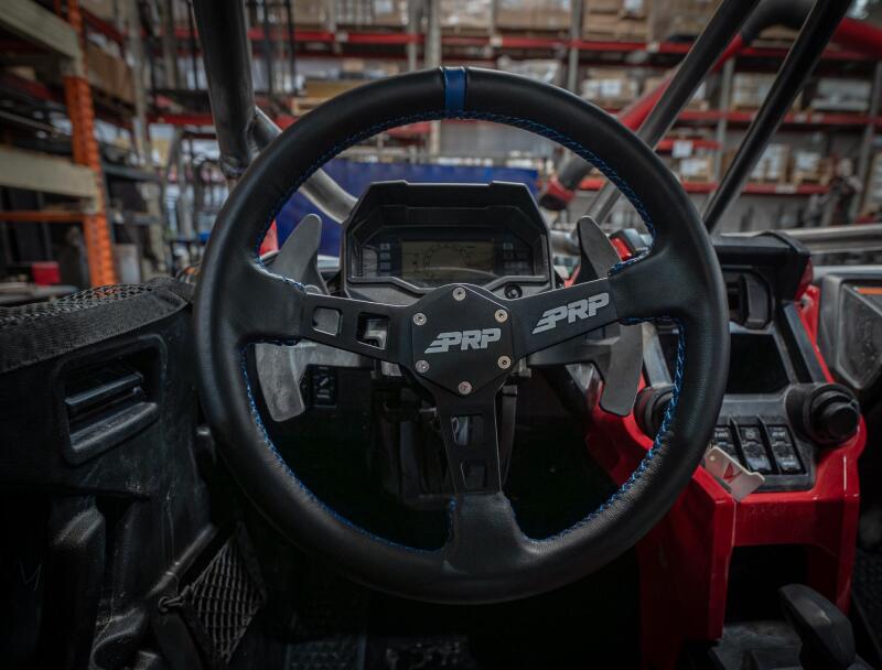 PRP Deep Dish Leather Steering Wheel - Blue