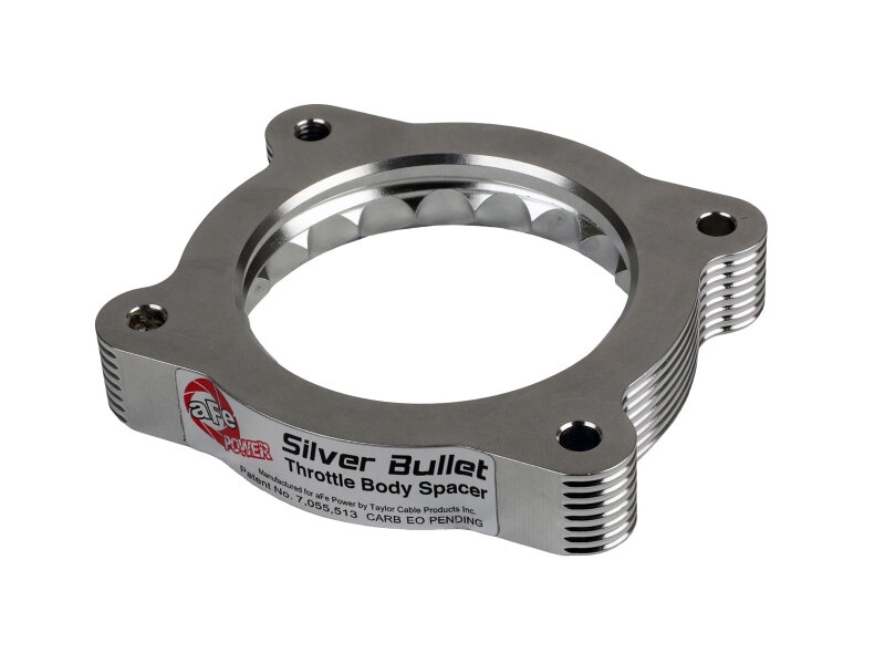 aFe 02-09 Chevrolet Trailblazer/ 02-09 GMC Envoy L6 4.2L Silver Bullet Throttle Body Spacer - Silver thumbnail 2