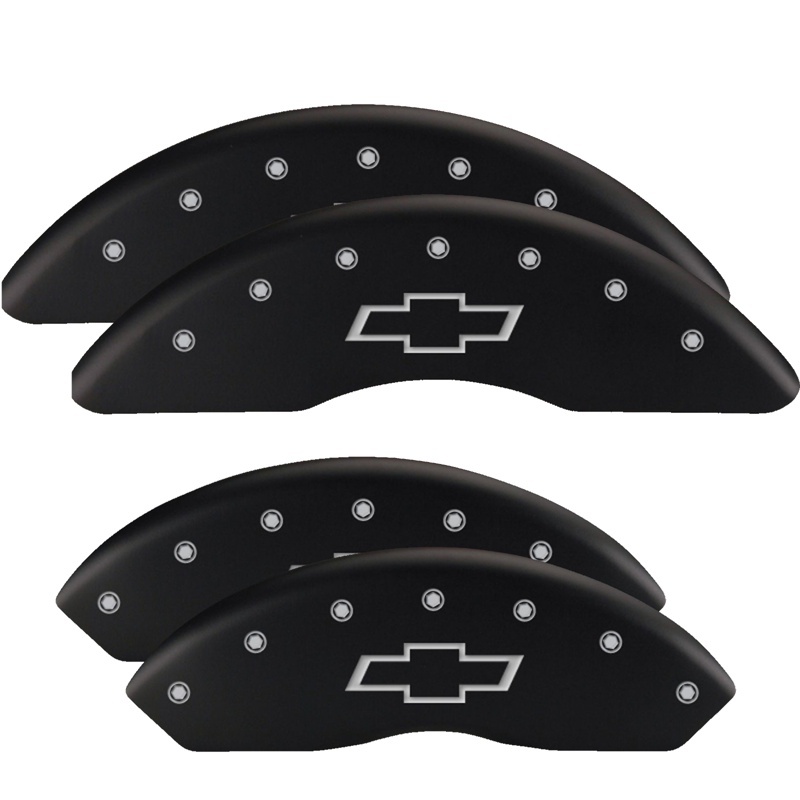 MGP 4 Caliper Covers Engraved Front & Rear With stripes/Journey Black finish silver ch thumbnail 7