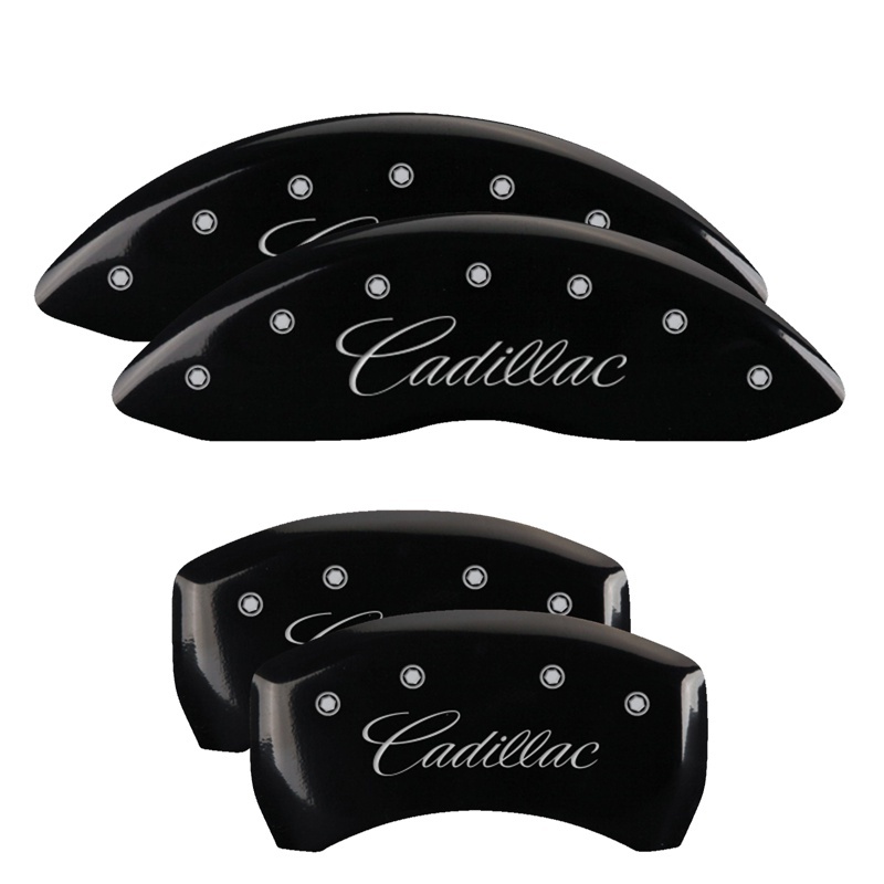 MGP 4 Caliper Covers Engraved Front & Rear MGP Black finish silver ch thumbnail 4