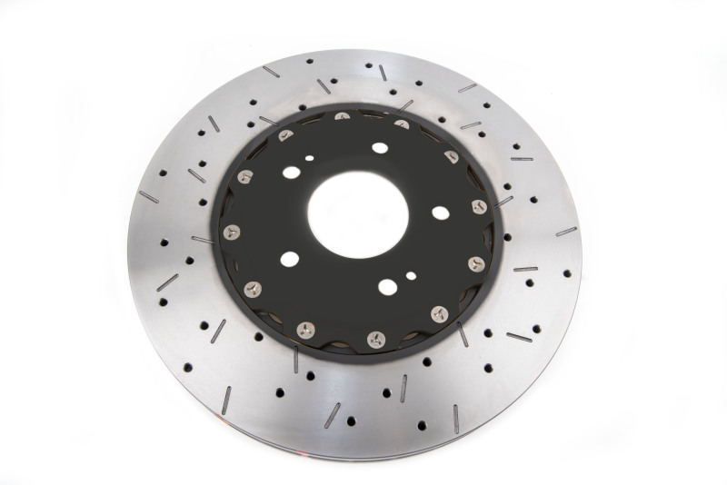 DBA HD Series 5000XS Brake Rotors DBA52218BLKXS Rotor, 5000XS, Vented, Cross-Drilled and Slotted Surface, Iron, Black Painted, Mitsubishi, Front, Each thumbnail 3