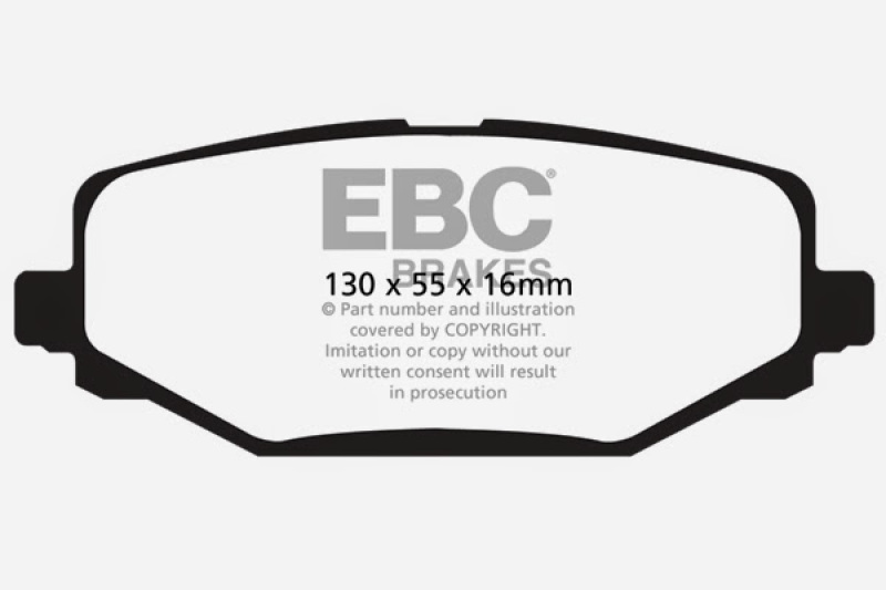 EBC 12+ Chrysler Town & Country 3.6 Greenstuff Rear Brake Pads thumbnail 4