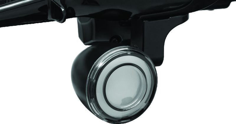 Kuryakyn Tracer L.E.D. Front Turn Signal Insert, White/Amber Light, Smoke Lens 1157