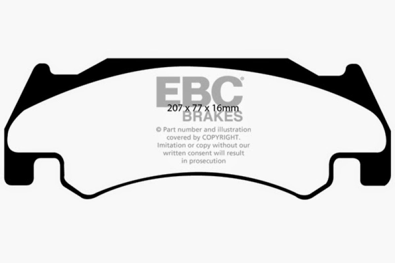 EBC 05-06 Dodge Ram SRT-10 8.3 Greenstuff Front Brake Pads thumbnail 4