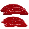 MGP 4 Caliper Covers Engraved Front & Rear With out stripes/Dodge Red finish silver ch thumbnail 8
