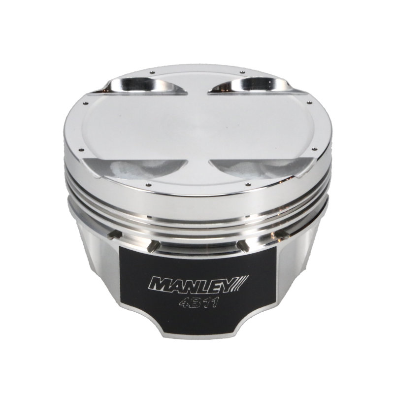 Manley Mitsubishi 4B11 86mm Bore 9.0:1 CR -5cc Dish Turbo Tuff Piston Set w/ Rings thumbnail 7