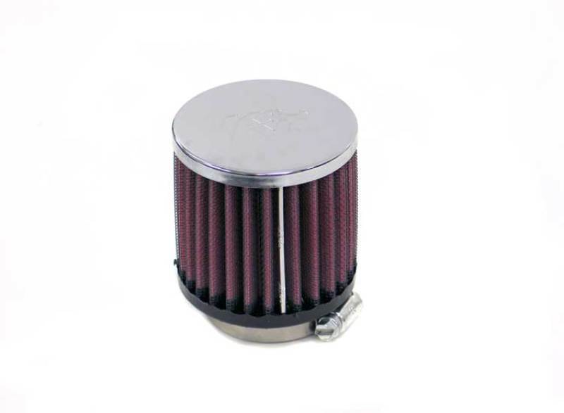 K&N Universal Chrome Filter-Round Straight 2.125in Flg ID x 3in OD x 3in H thumbnail 2