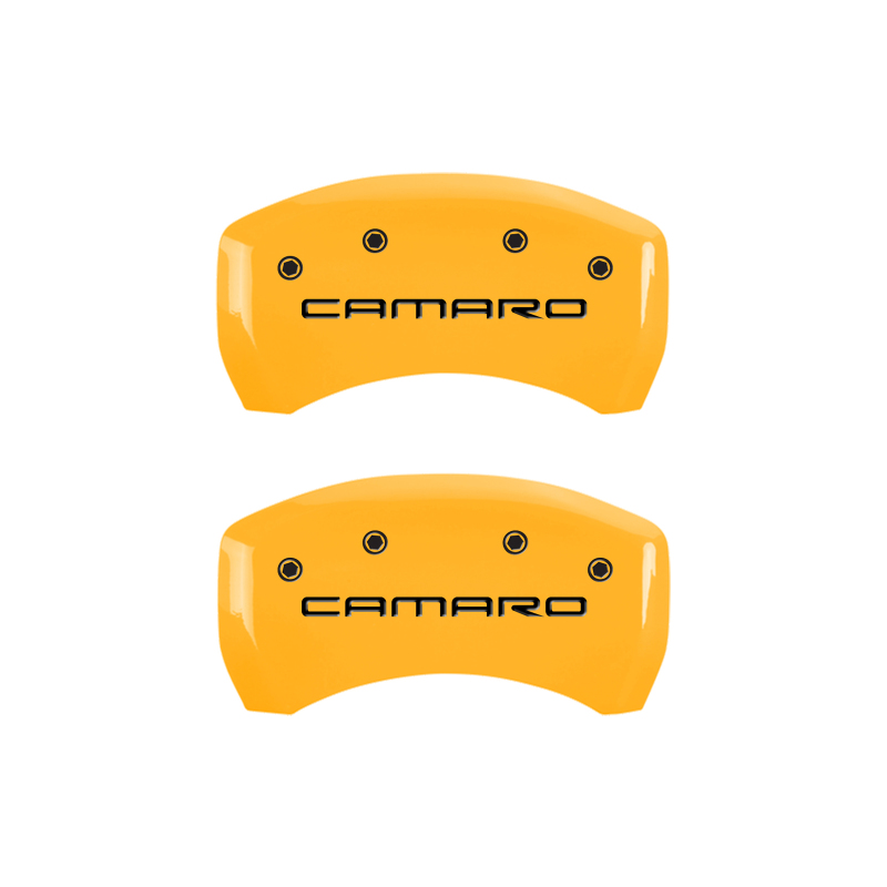 MGP 4 Caliper Covers Engraved Front Camaro Rear Gen 4/Ss Yellow Finish Black Char 1998 Chevy Camaro thumbnail 9
