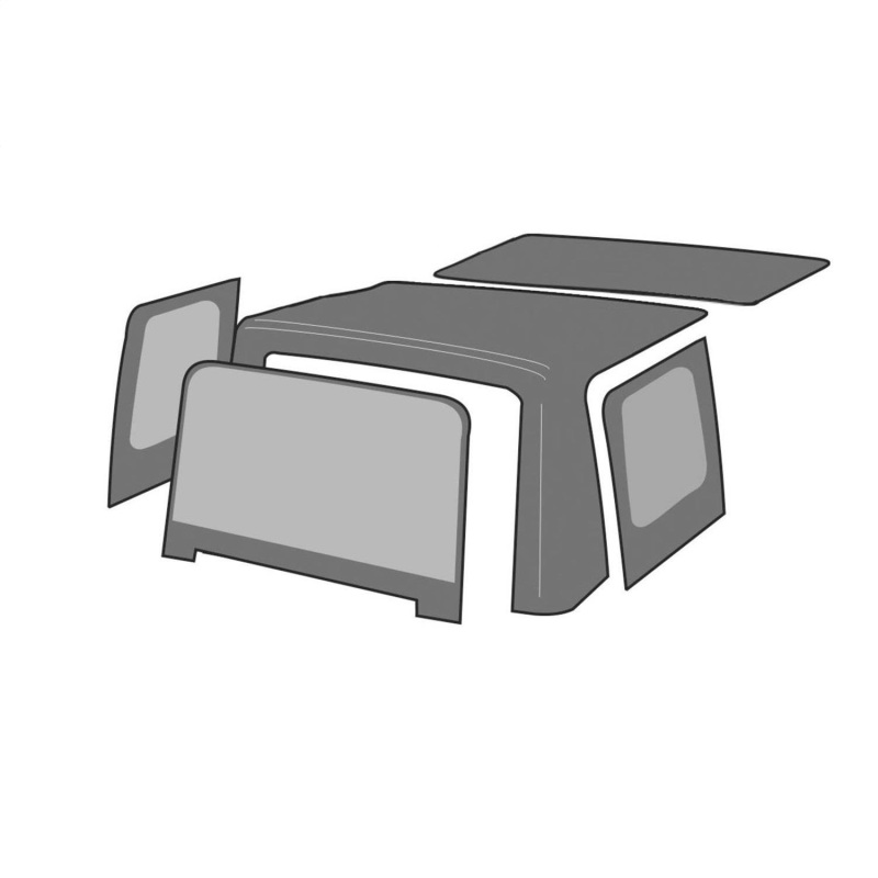 Rampage 2007-2009 Jeep Wrangler(JK) Unlimited OEM Replacement Top - Black Diamond thumbnail 2