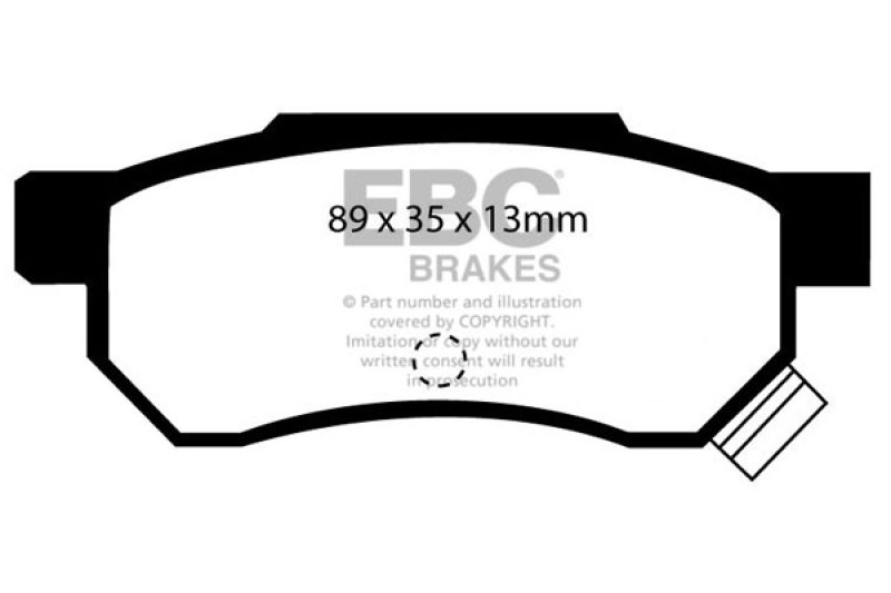 EBC 92-94 Acura Integra 1.7 Vtec Ultimax2 Rear Brake Pads thumbnail 3