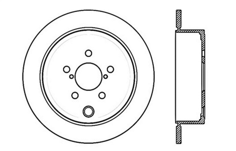 StopTech 08-10 Impreza WRX (Exc STi)/08-10 Impreza Coupe/Sedan Slotted & Drilled Right Rear Rotor thumbnail 4