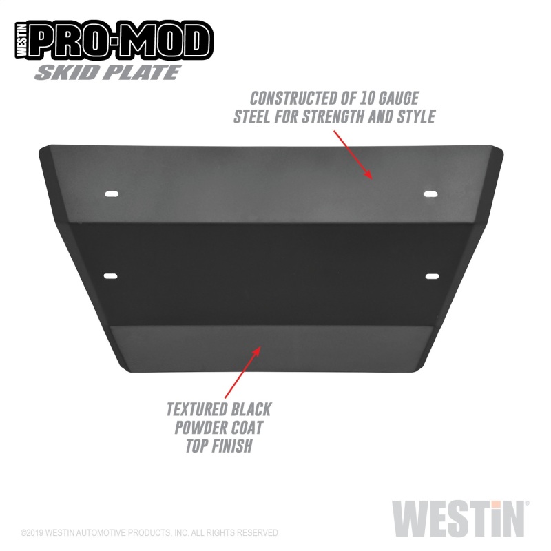 Westin 19-21 Chevrolet Silverado 1500 Outlaw/Pro-Mod Skid Plate - Tex. Blk thumbnail 7