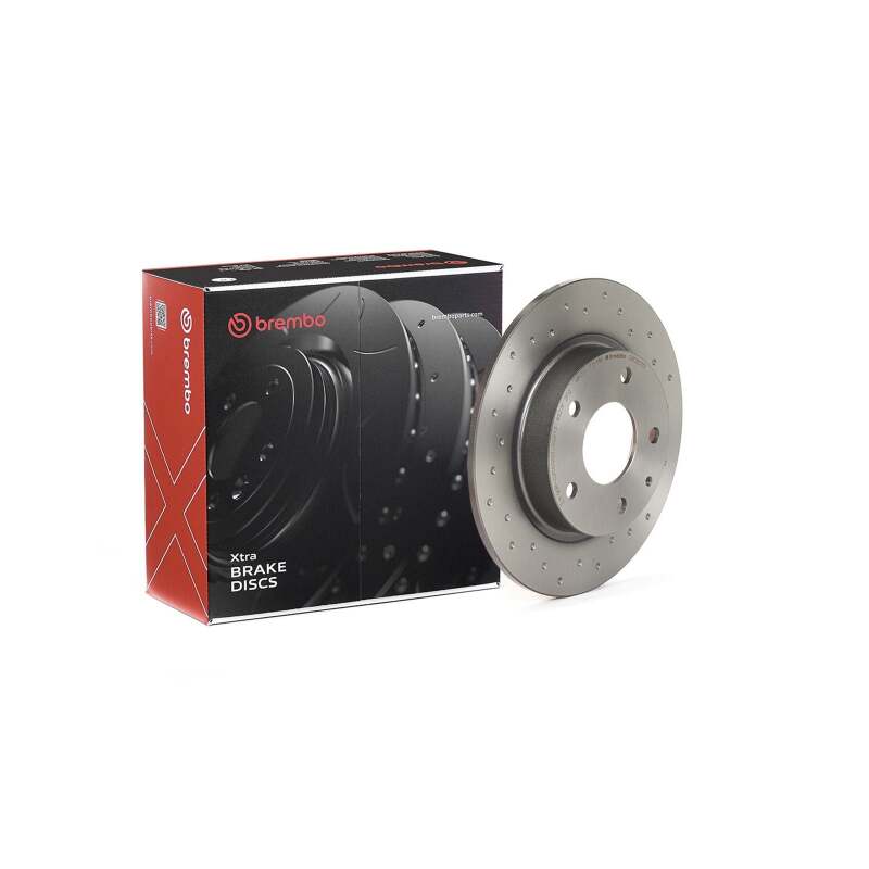 Brembo OE 14-23 Mazda 3 XTRA Drilled Rear Disc Brake Rotor thumbnail 3