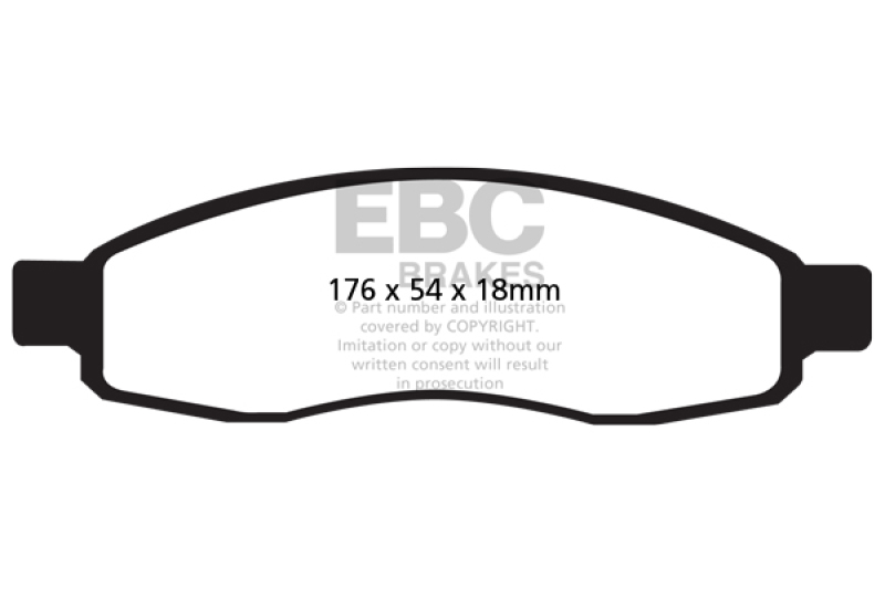 EBC 04-05 Infiniti QX56 5.6 Greenstuff Front Brake Pads thumbnail 3