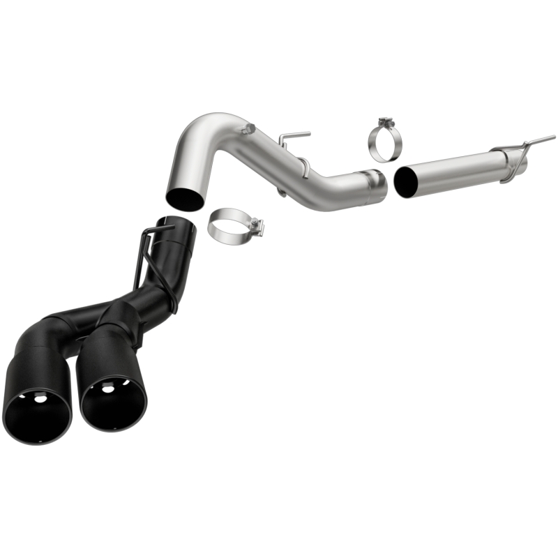 MagnaFlow CatBack 2018 Ford F-150 V6-3.0L Dual Exit Black Stainless Exhaust - MF Series thumbnail 3
