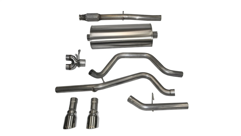 Corsa 14-19 GMC Sierra/Chevy Silv 1500 Crew Cab/Std. Bed 5.3L V8 Polished Sport Dual Rear CB Exhaust thumbnail 6
