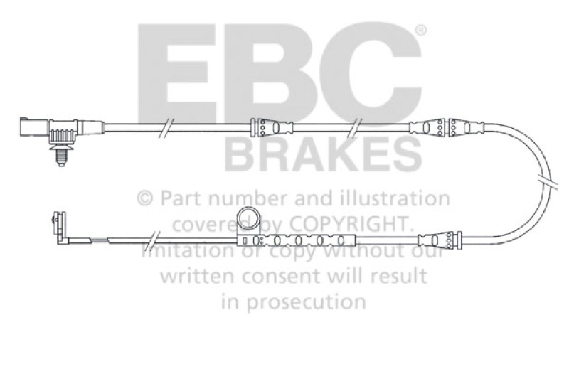EBC 2005-2006 Land Rover Range Rover Sport 4.2L Supercharged Front Wear Leads thumbnail 2