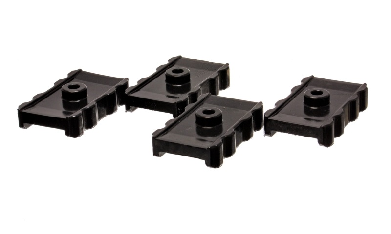 Energy Suspension 73-78 Chrysler Black Leaf Spring Isolator Set w/ Ribbed Sides thumbnail 4