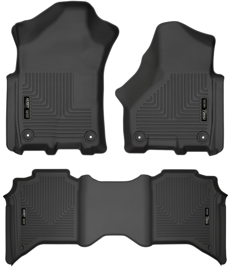 Husky Liners 19-21 Ram 2500/3500 Crew Cab Weatherbeater Black Front & 2nd Seat Floor Liners thumbnail 2