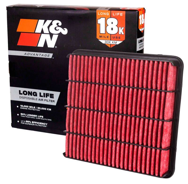 K&N Advantage Air Filter 18K Miles Toyota Tundra/Sequoia/Land Cruiser 07-10 thumbnail 2