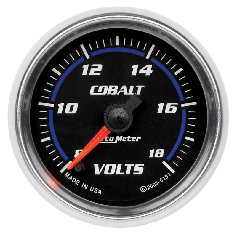 Autometer Cobalt 52mm 8-18 Voltmeter Electronic Gauge thumbnail 4