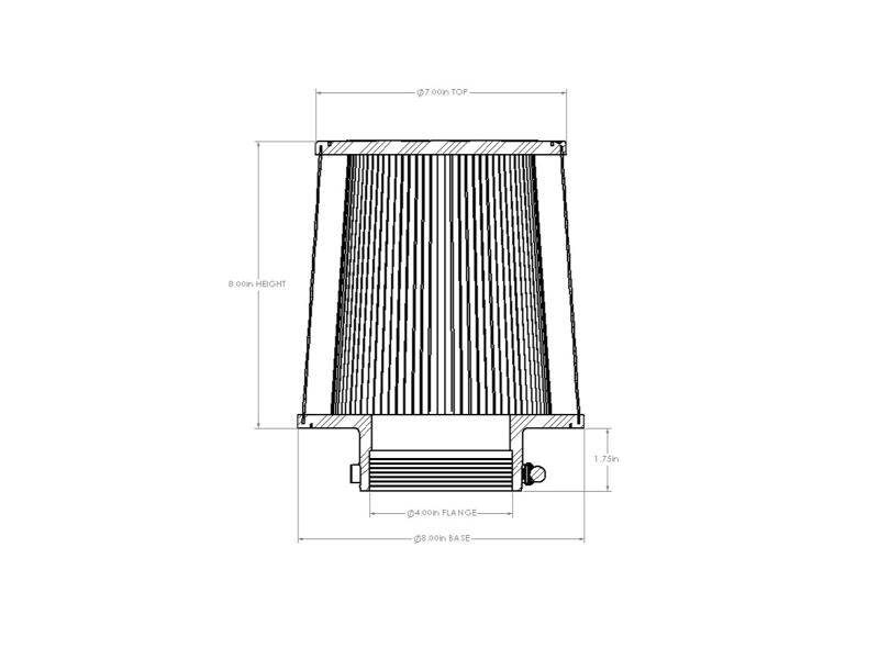aFe Magnum FORCE Intake Replacement Air Filter w D2 Dura-Dry Media 3-7/8in F x8in B x7in T x8in H thumbnail 6
