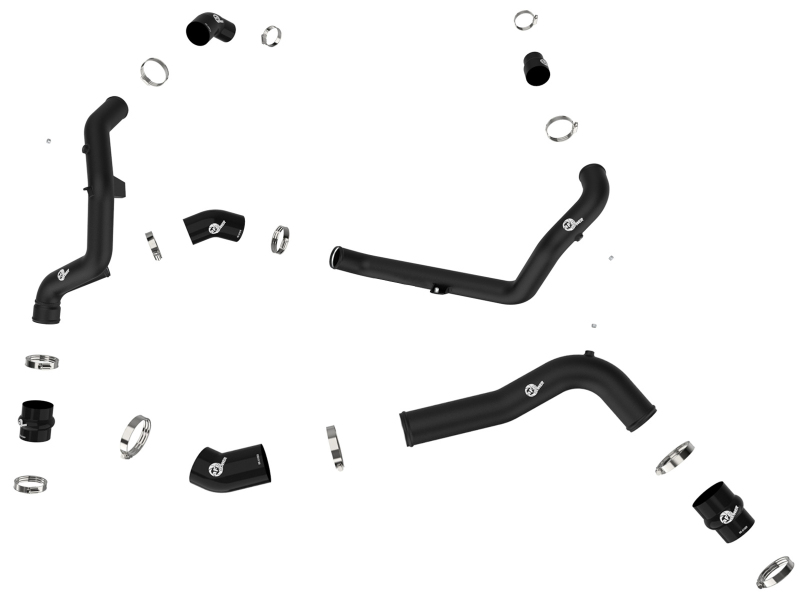 BladeRunner Aluminum Hot and Cold Charge Pipe Kit Black
