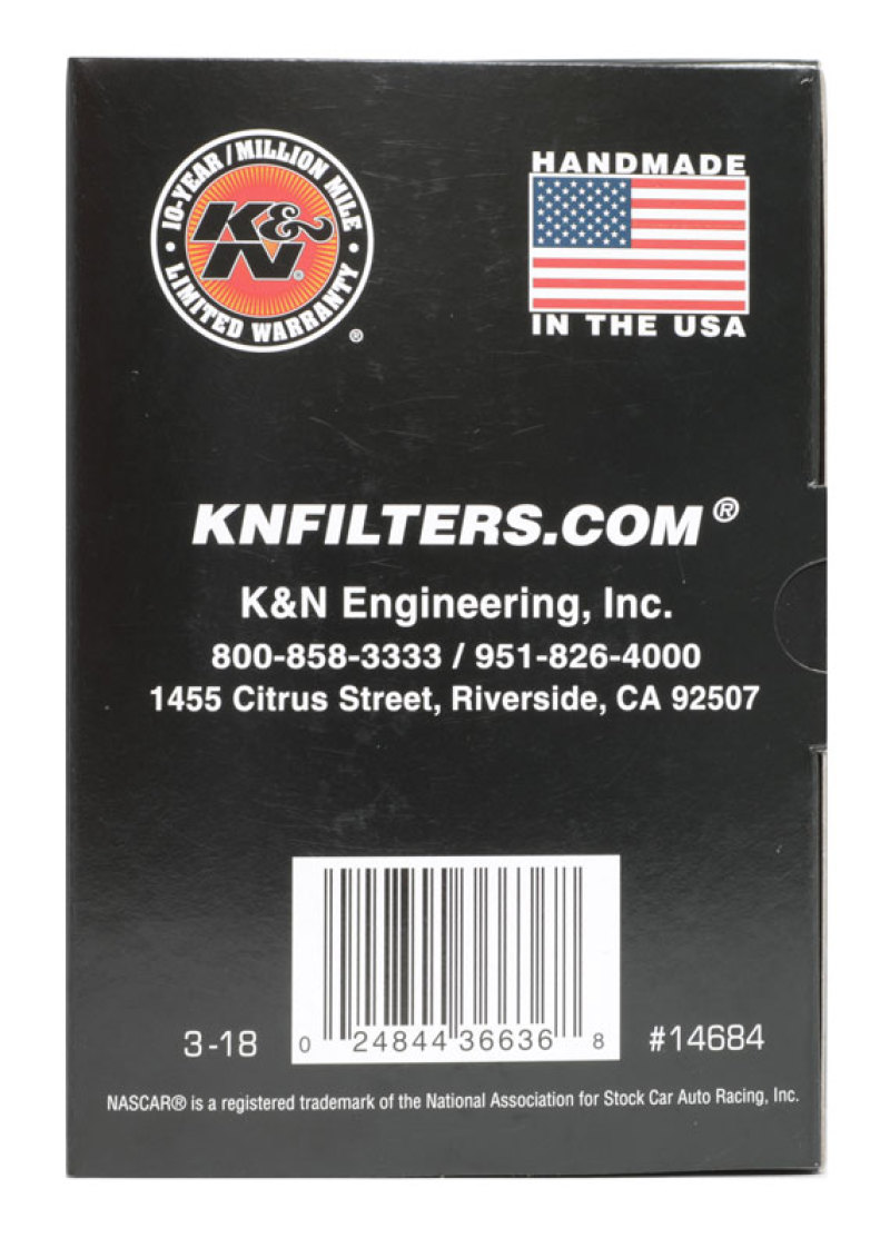 K&N Universal Round Clamp-On Air Filter 3in Flange ID x 6in Base OD x 4.625in Top OD x 3in Height thumbnail 6
