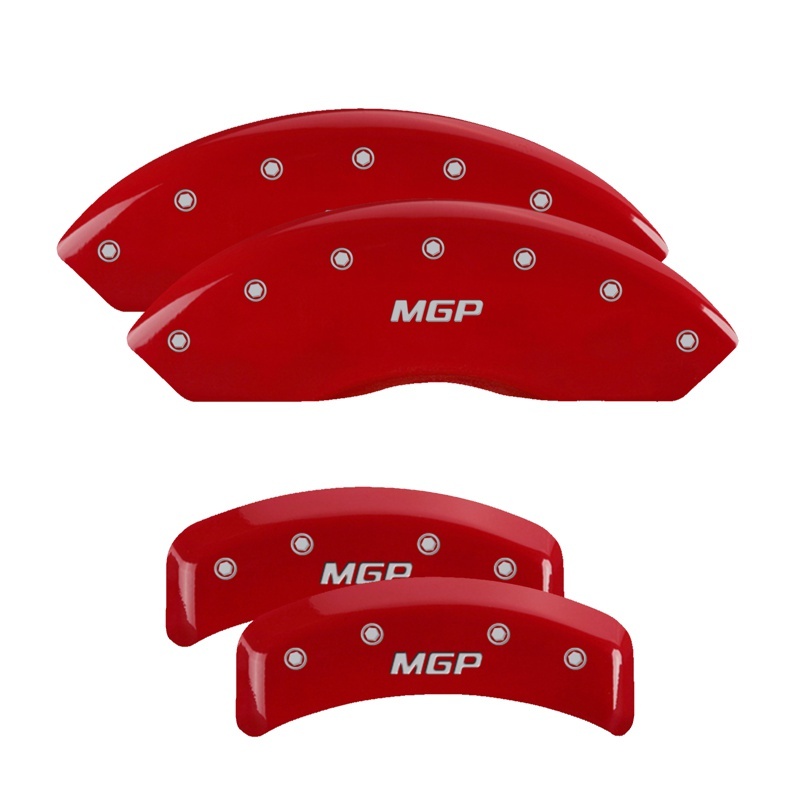 MGP 4 Caliper Covers Engraved Front & Rear MGP Red finish silver ch thumbnail 6