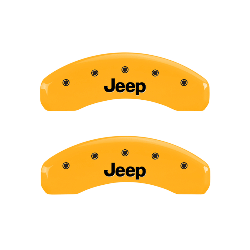 MGP 4 Caliper Covers Engraved Front & Rear Jeep Yellow Finish Black Char 2006 Jeep Commander thumbnail 9