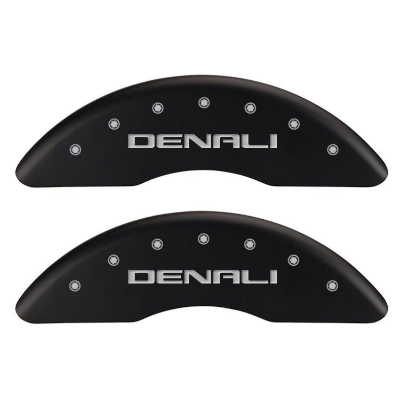 MGP 4 Caliper Covers Engraved Front & Rear Denali Red finish silver ch thumbnail 6
