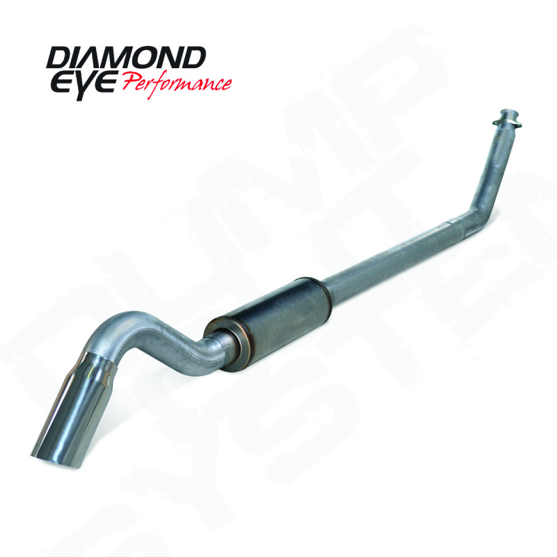 KIT4"TURBO-BACK, MUFFLER REPLACEMENT PIPE, SINGLE TURN DOWN; 409 STAINLESS STEEL