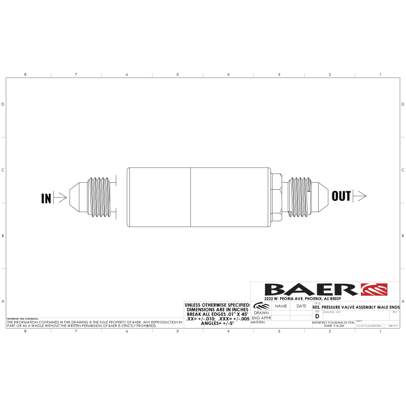 Baer Brakes Residual Valve - 10LB, -3AN Fittings thumbnail 4