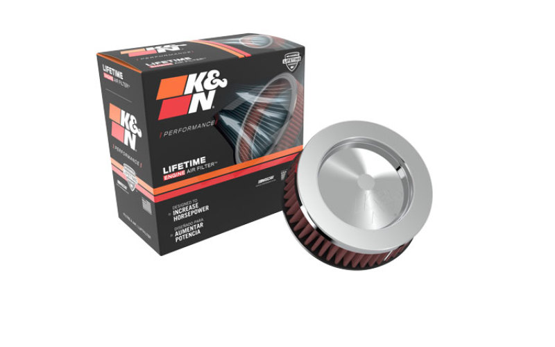K&N Universal Round Clamp-On Air Filter 2in. Flange / 5-3/8in. OD / 2in. Height thumbnail 8