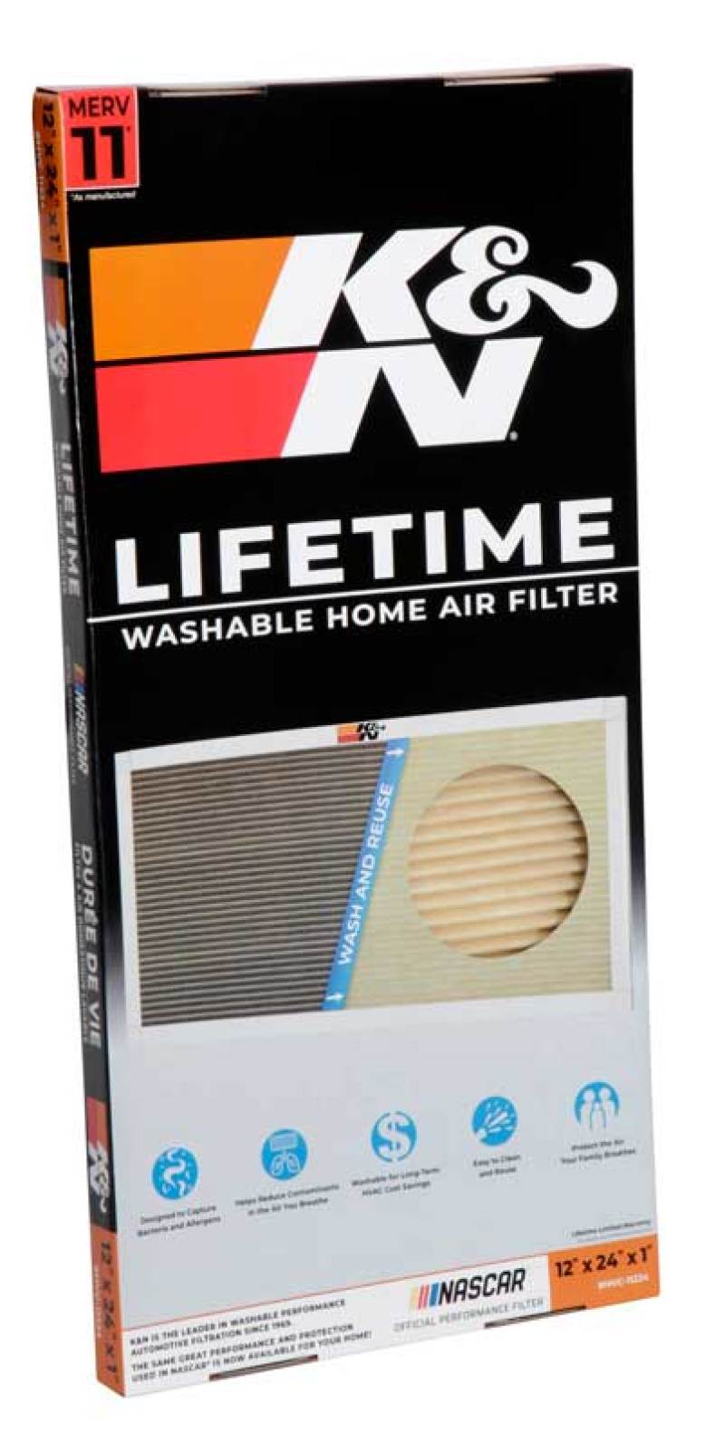K&N HVAC Filter - 12 x 24 x 1 thumbnail 5