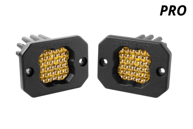 Diode Dynamics Stage Series C1 LED Pod Pro - Yellow Flood Flush ABL (Pair) thumbnail 4