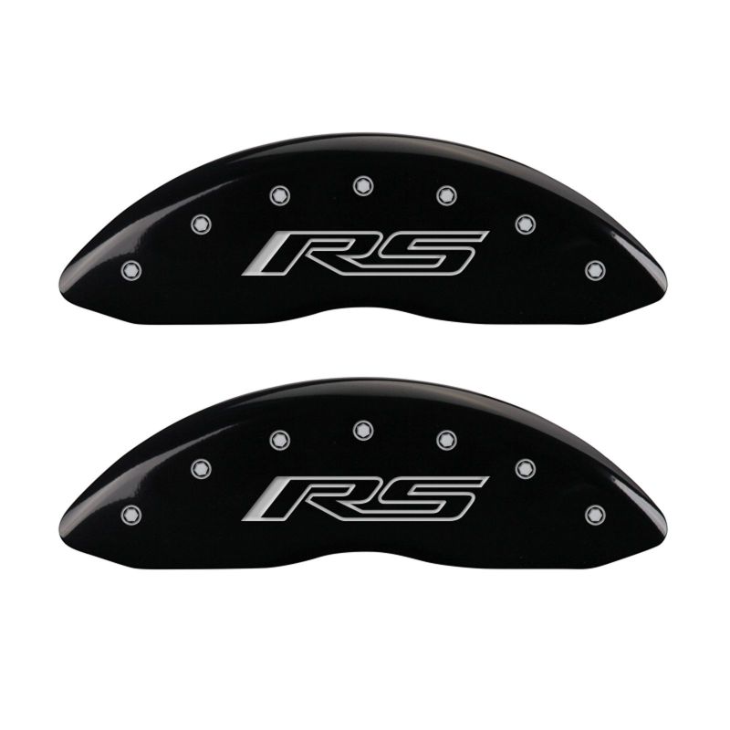 MGP 4 Caliper Covers Engraved Front & Rear Gen 5/RS Black finish silver ch thumbnail 4