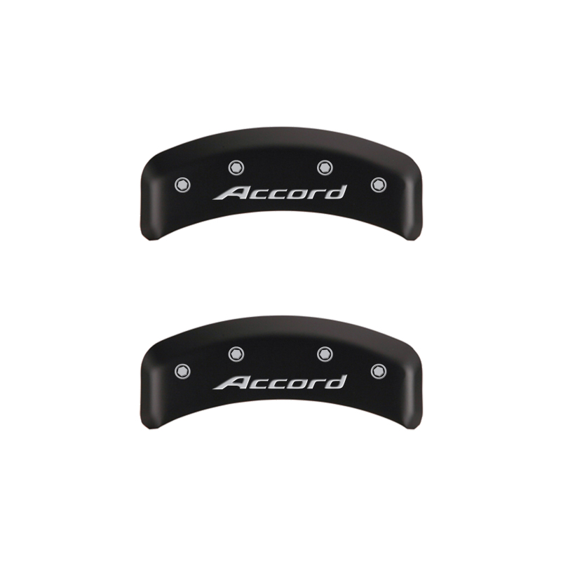 MGP 4 Caliper Covers Engraved Front Accord Engraved Rear Accord Red finish silver ch thumbnail 9