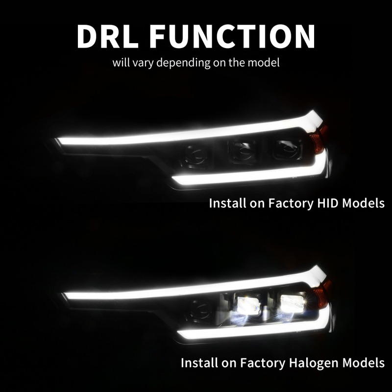 Anzo 2023+ Chevy Colorado Full LED Proj. Headlights w/ Black Housing - Seq. Lightbar w. DRL thumbnail 6