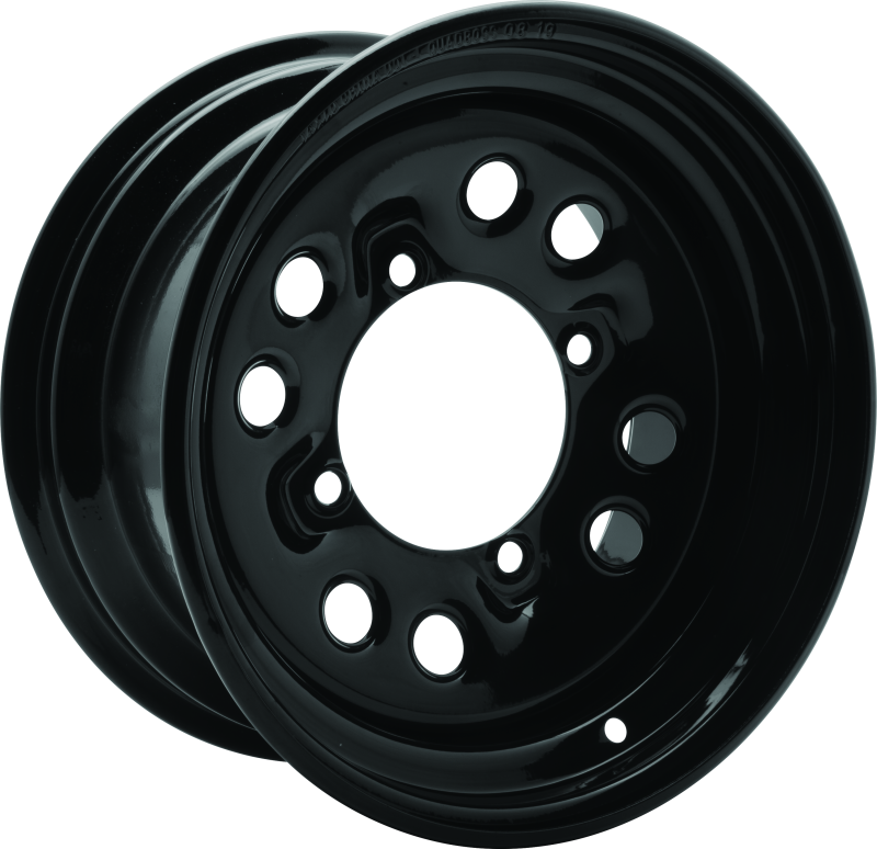 Quadboss Steely Gloss Black Wheels 14x7 Rims, Qb Whl 14X7 4+3 4/137 thumbnail 3