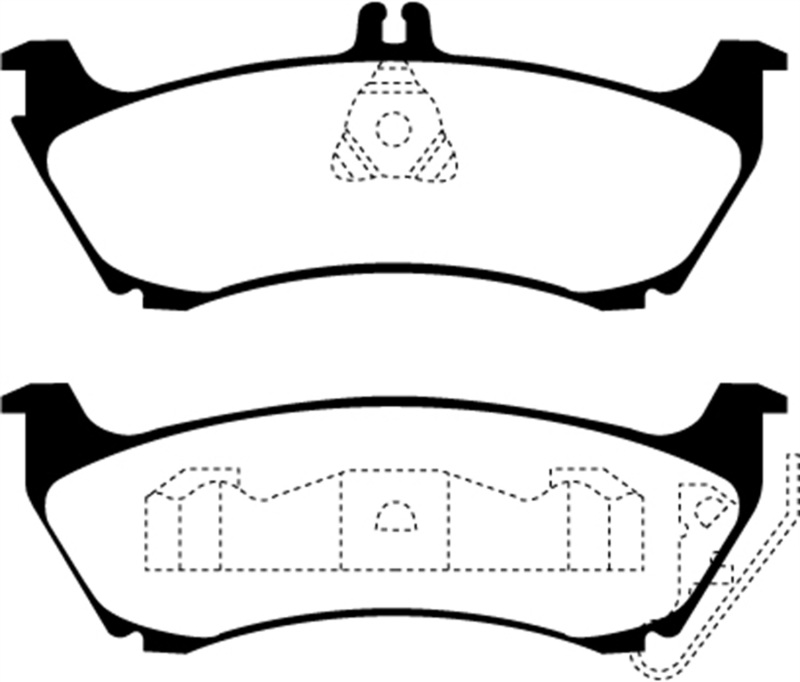 EBC 99-02 Mercedes-Benz M-Class (ML) ML320 3.2 Greenstuff Rear Brake Pads thumbnail 2