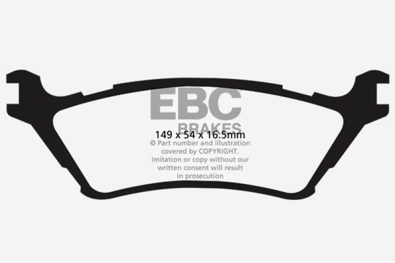 EBC 15+ Ford F150 2.7 Twin Turbo (2WD) Greenstuff Rear Brake Pads thumbnail 5