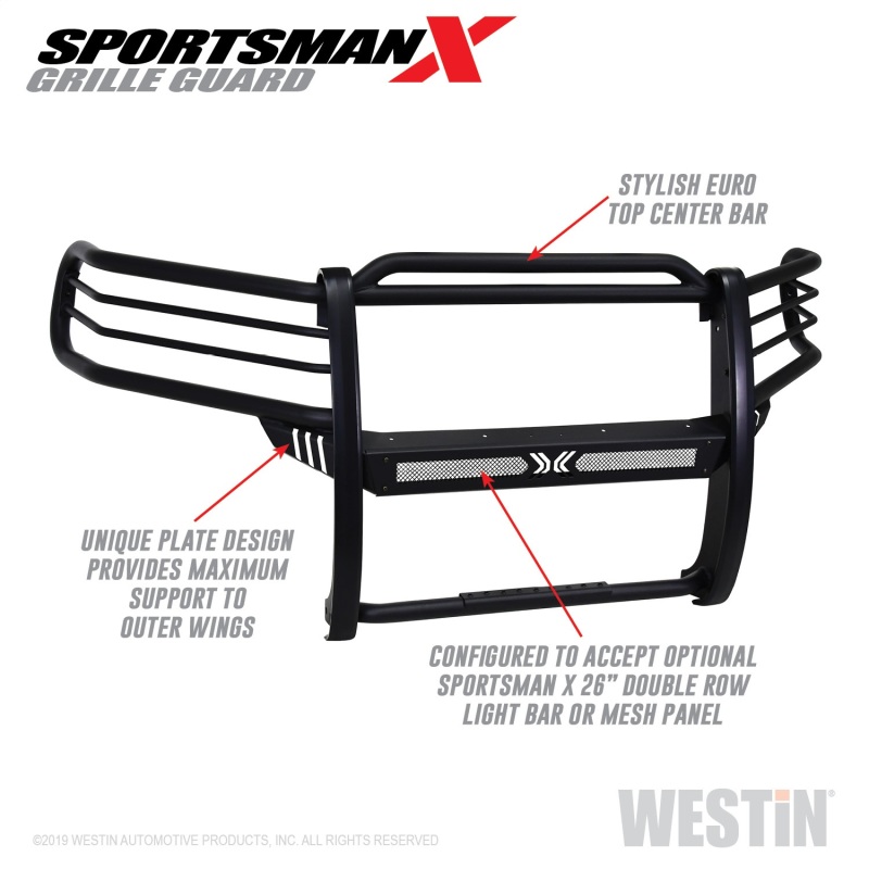 Westin 14-21 Toyota 4Runner (Excl. Limited) Sportsman X Grille Guard - Textured Black thumbnail 9